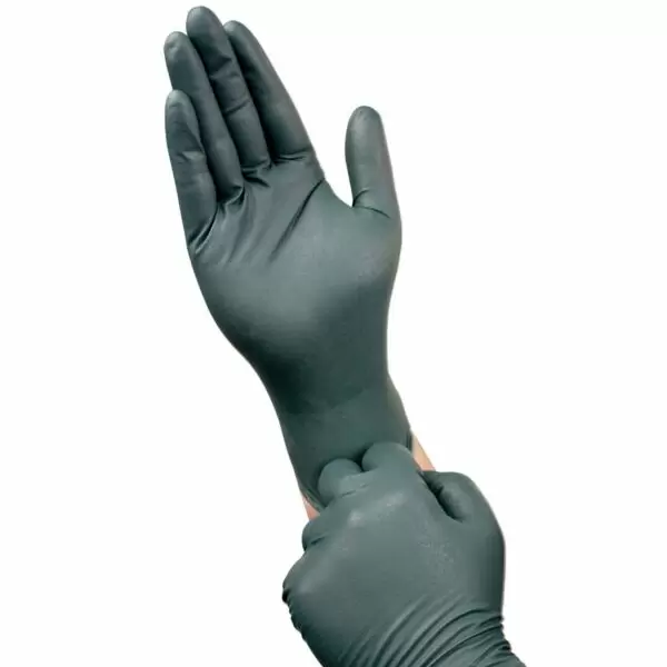 green nitrile gloves