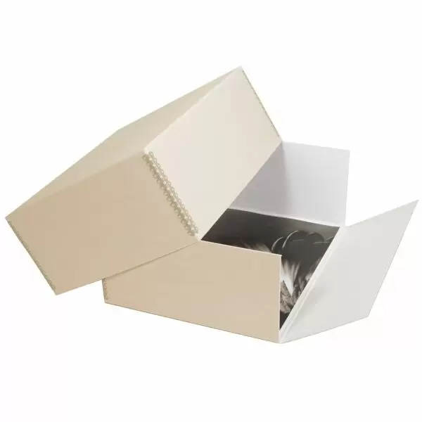 Drop front clearance storage boxes