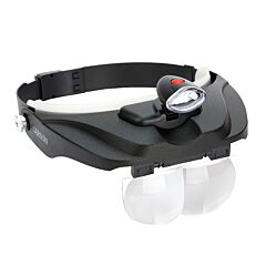 MagniVisor Deluxe Headwork LED Magnifier Visor with lenses