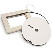 polyethylene foam rabbet tape in use on the inside of the frame