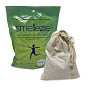 Smelleze book deodorizer packaging pouch. Use to eliminate odors in books and other old objects.