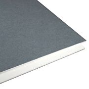 Closeup of corners of Gray/White Buffered Barrier Board