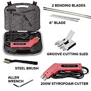 Hot Knife for foam cutting and carving, all contents labeled