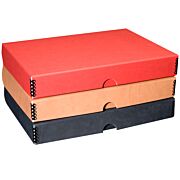 Clamshell Folio Storage Boxes, Faux Leather