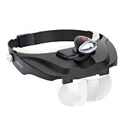 MagniVisor Deluxe Headwork LED Magnifier Visor with lenses