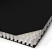 hexamount archival board closeup of a corner with exposed honeycomb