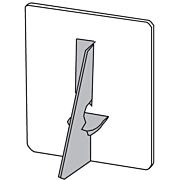 Easel Backs- Glue-On, Single Wing, Gray