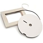 polyethylene foam rabbet tape in use on the inside of the frame