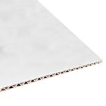 White Corrugated Backing Board closeup showing c-flutes
