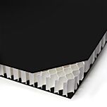 hexamount archival board closeup of a corner with exposed honeycomb