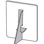 Easel Backs- Glue-On, Single Wing, Gray