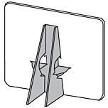 Easel Backs- Glue-On, Double Wing, Gray