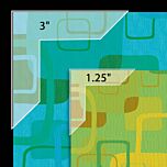 Polypropylene Mounting/ Framing Corners, 3 inch, Full View packaged in a bag L533-0037