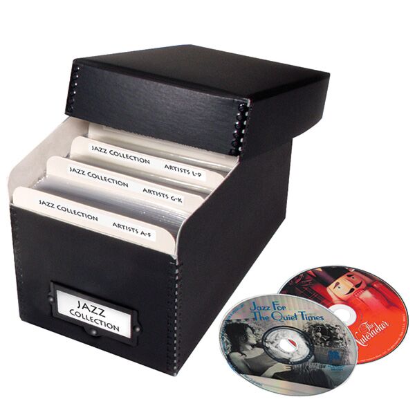 Black CD Storage Boxes and Accessories